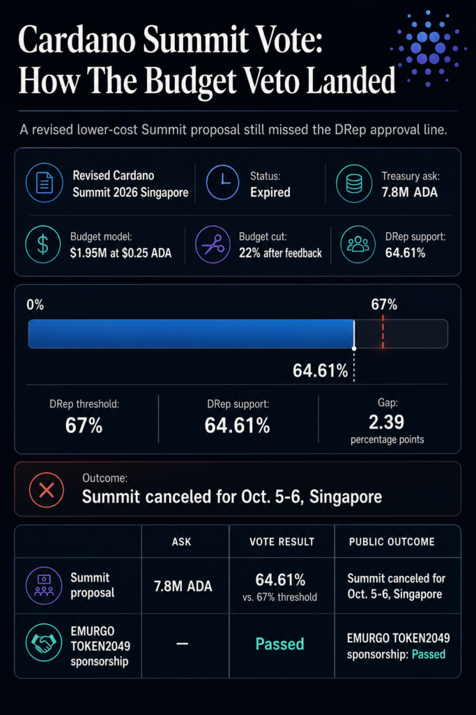 Cardano just canceled is 2026 Summit